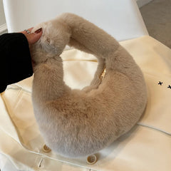 Fluffy Bucket Bag Women's Plush Wallet Handbag