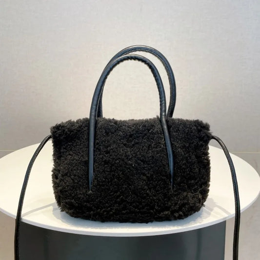 Plush Solid Handbag for Women GF4763