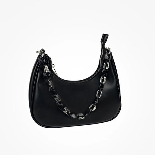 Y2k Solid Chain PU Leather Handbags for Women