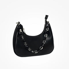Y2k Solid Chain PU Leather Handbags for Women