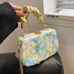 Patchwork High Chain Shoulder Women's Bag 8P0126