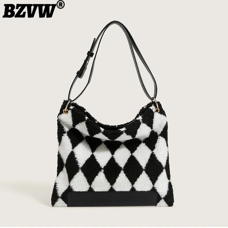 Plush Underarm Shoulder Bag for Women