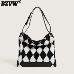 Plush Underarm Shoulder Bag for Women
