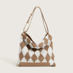 Plush Underarm Shoulder Bag for Women