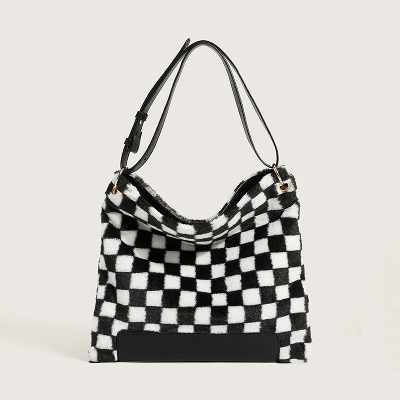 Plush Underarm Shoulder Bag for Women