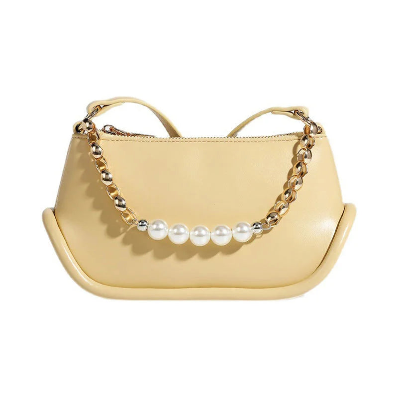 Beaded Chain PU Leather Women's Handbags Crossbody Bags