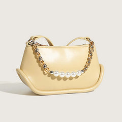 Beaded Chain PU Leather Women's Handbags Crossbody Bags