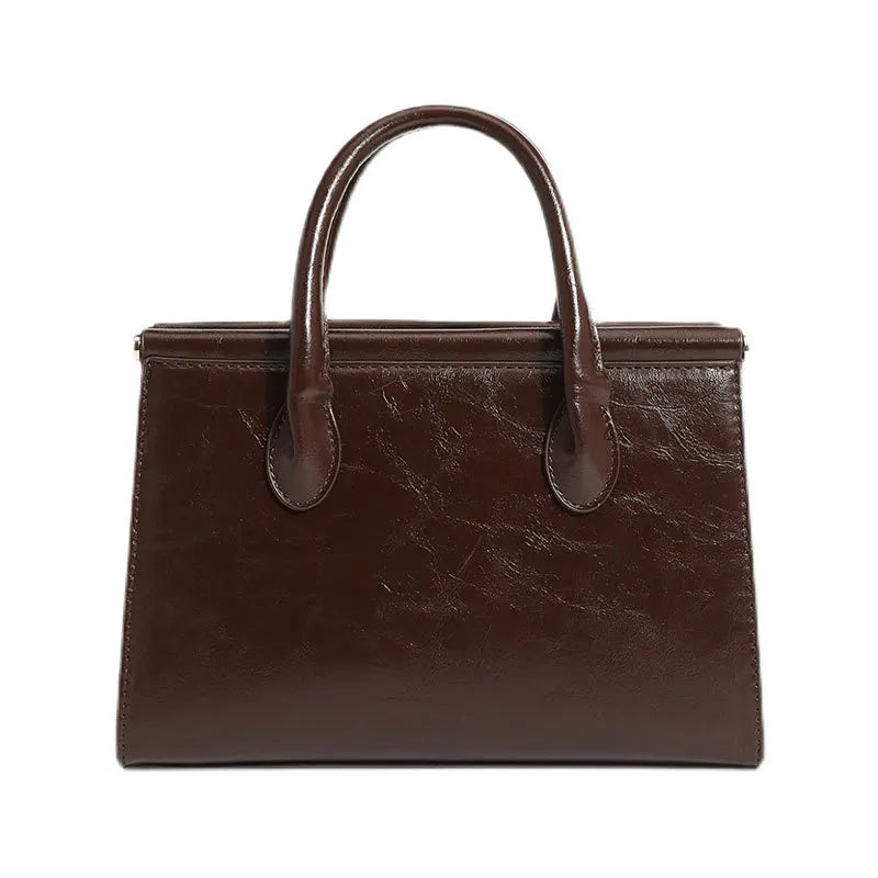 Large Capacity PU Leather Handbags For Women Solid Travel Shoulder Tote Bags