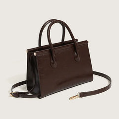 Large Capacity PU Leather Handbags For Women Solid Travel Shoulder Tote Bags