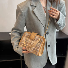 Vintage Gradient Weave Handbag Chain Shoulder Bag GF4690