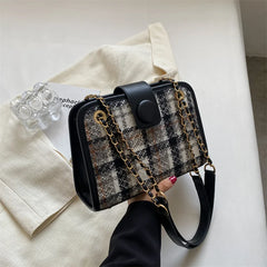Vintage Gradient Weave Handbag Chain Shoulder Bag GF4690