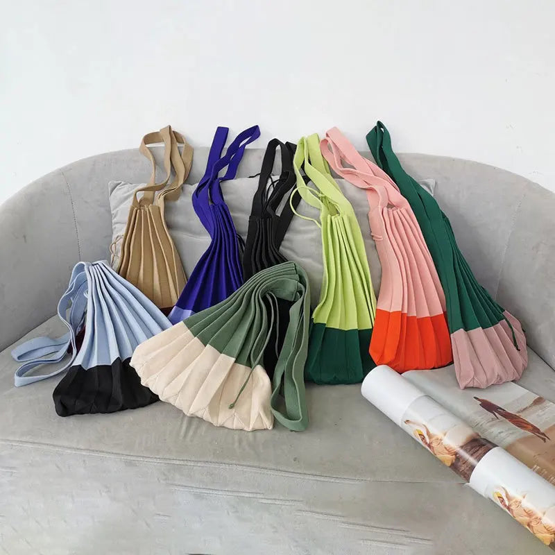 Pleated Large Capacity Women's Handbag