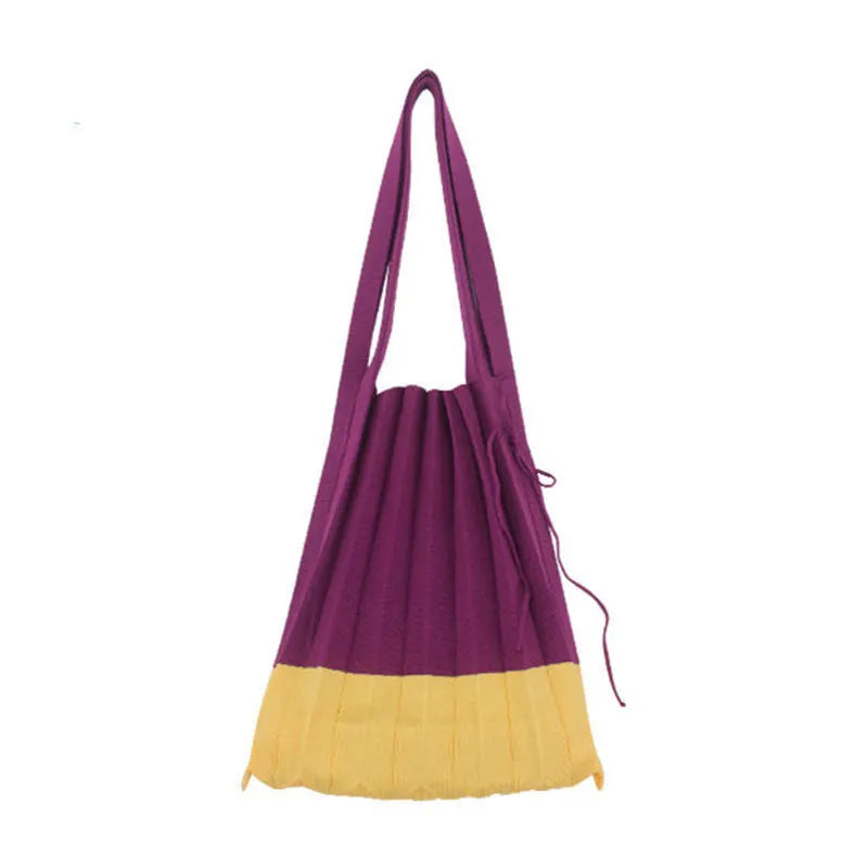 Pleated Large Capacity Women's Handbag