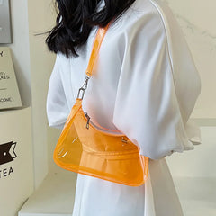 Women's Transparent PVC Shoulder Bag Casual Purses Underarm Bag
