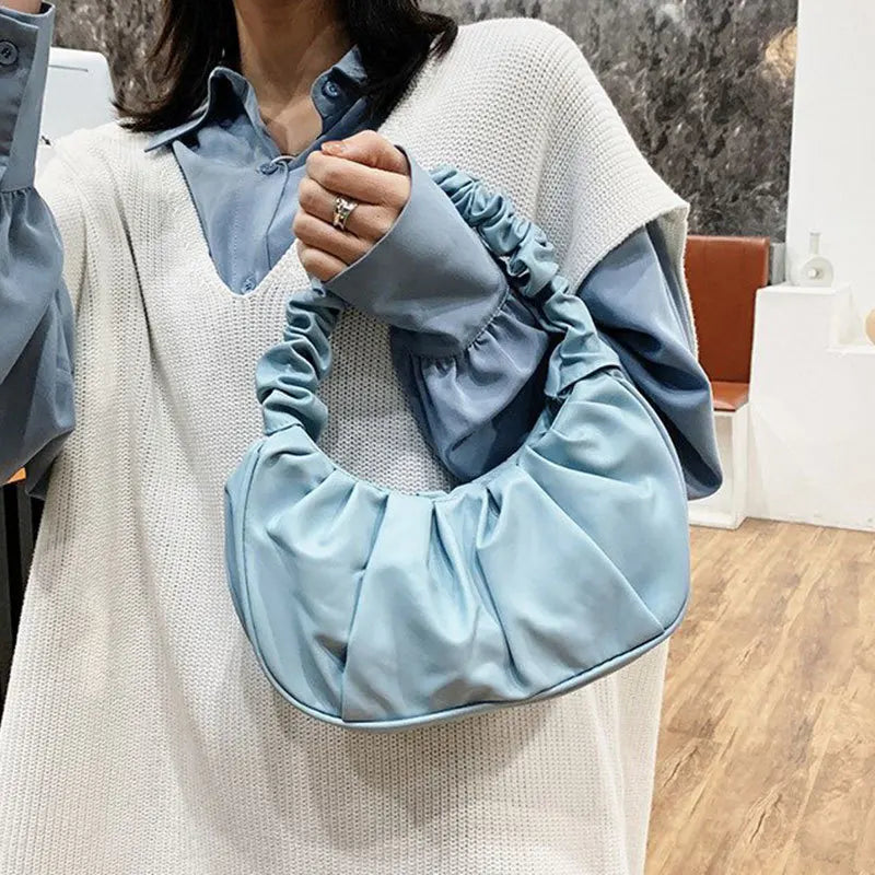 Leisure Portable Solid Handbags For Women Travel Shoulder Bags