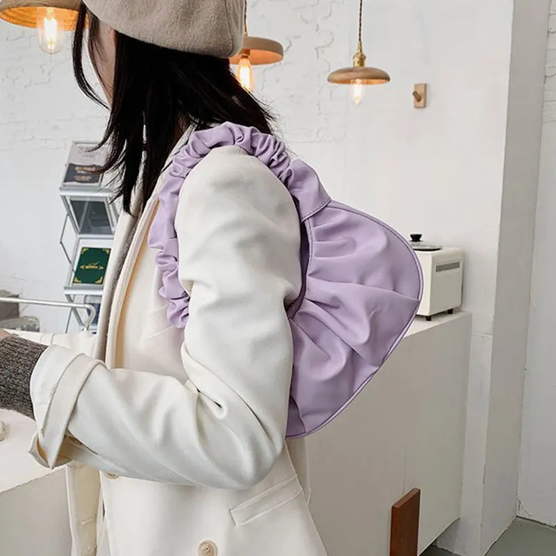 Leisure Portable Solid Handbags For Women Travel Shoulder Bags