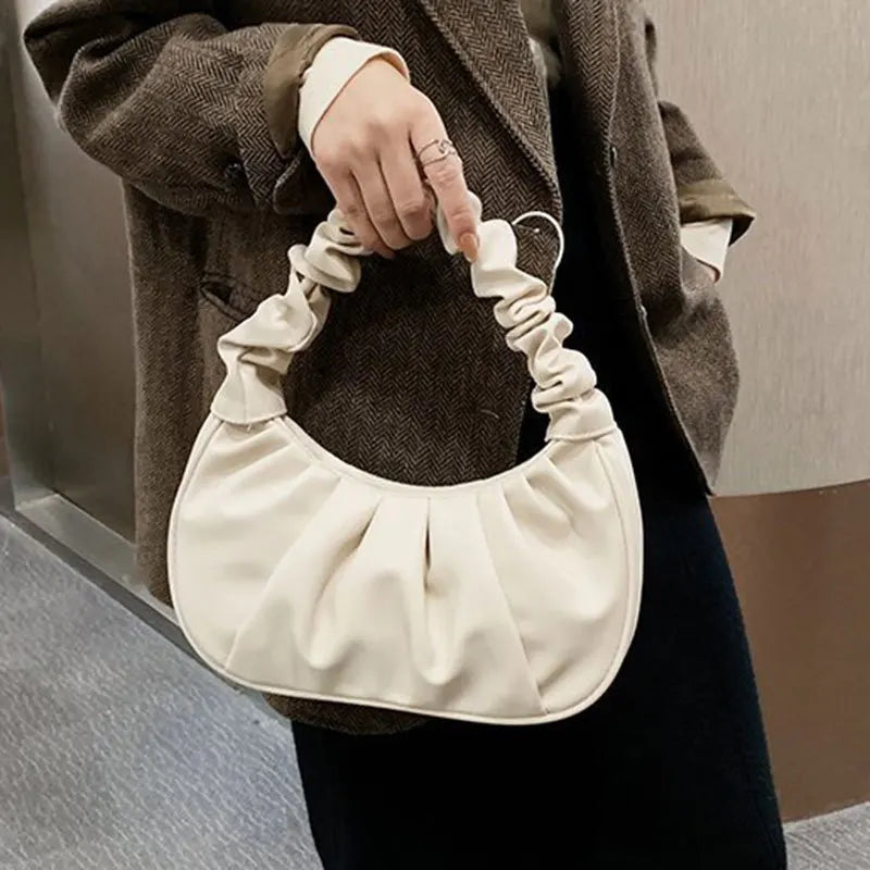 Leisure Portable Solid Handbags For Women Travel Shoulder Bags