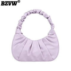 Leisure Portable Solid Handbags For Women Travel Shoulder Bags