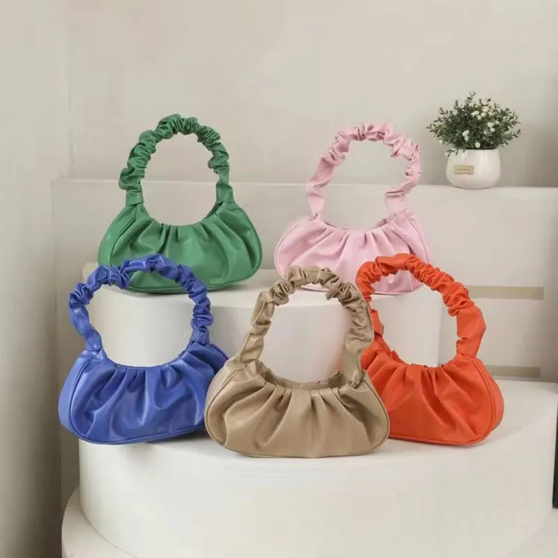 Leisure Portable Solid Handbags For Women Travel Shoulder Bags