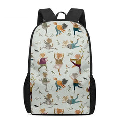 Funny Fox Floral Backpack Chidlren's Schoolbag