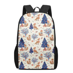 Funny Fox Floral Backpack Chidlren's Schoolbag for Kids