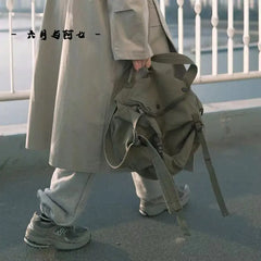 Unisex Vintage Backpack Women High-Capacity Softback Bookbag