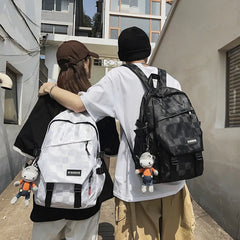 Large-Capacity School Student Backpack Street Style Men Women Mochila