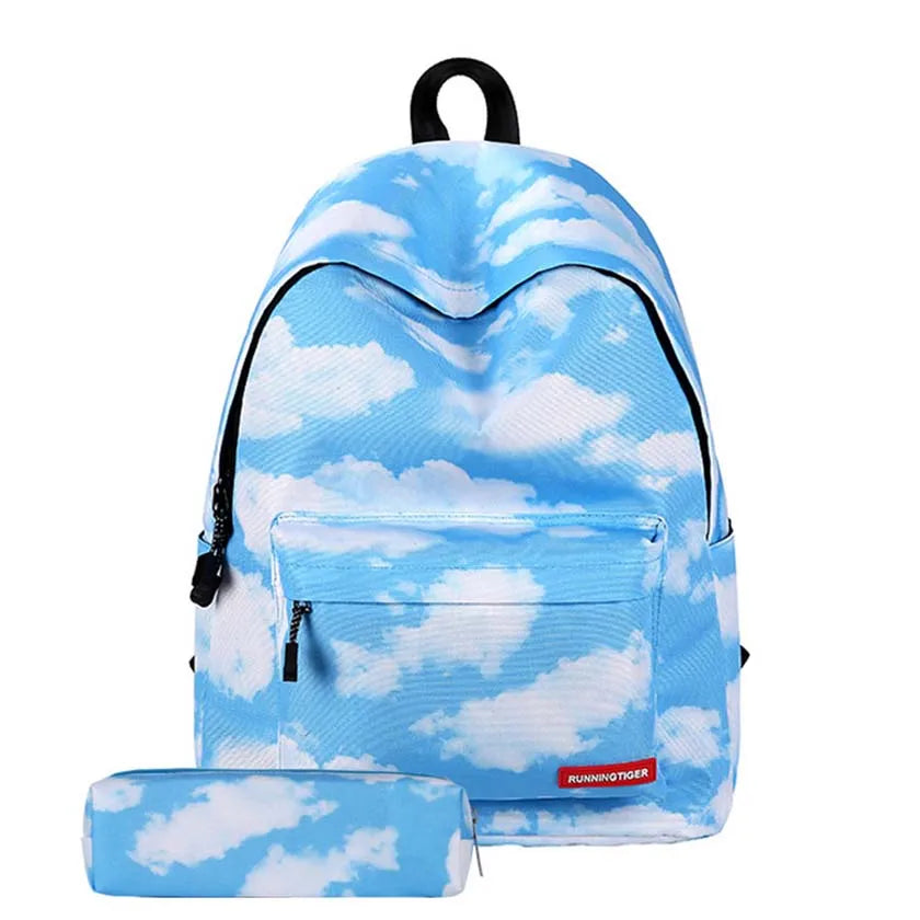 Teen Girl Backpack Bag with Pencil Case Travel Hiking Rucksack Lightweight