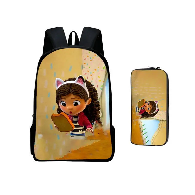 Backpack Boy Delicate Girl Pattern Cartoon Set