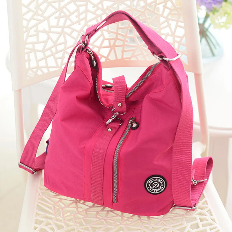 Casual Zipper Solid Sewing Retro Style Student Daily Bag Girls Book