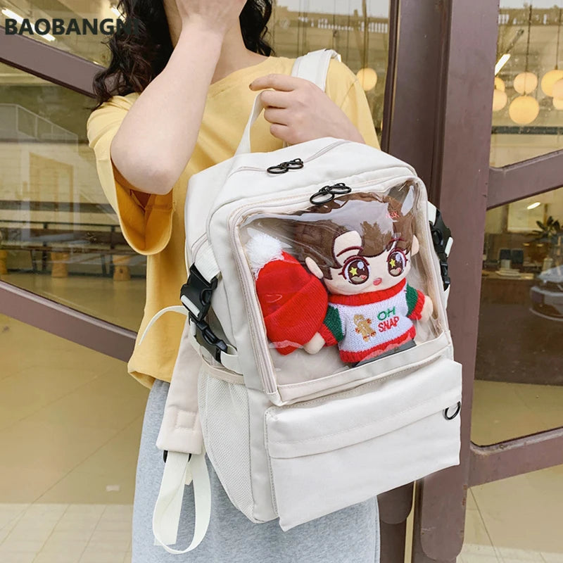Clear School Bag Kids Teenager Laptop Women Girl Backpacks Transparent