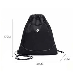 Backpack Drawstring Pockets Side Mesh Bag Basketball Soccer Volleyball Carrier