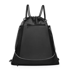 Backpack Drawstring Pockets Side Mesh Bag Basketball Soccer Volleyball Carrier
