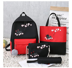 Small Fresh Cat Girls School Backpack