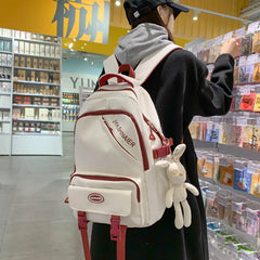 Canvas School Bag for Teenage Girl Casual Rucksack Travel