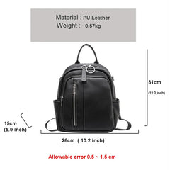 Girls Solid Middle School Student Backpack Hiking Travel Knapsack