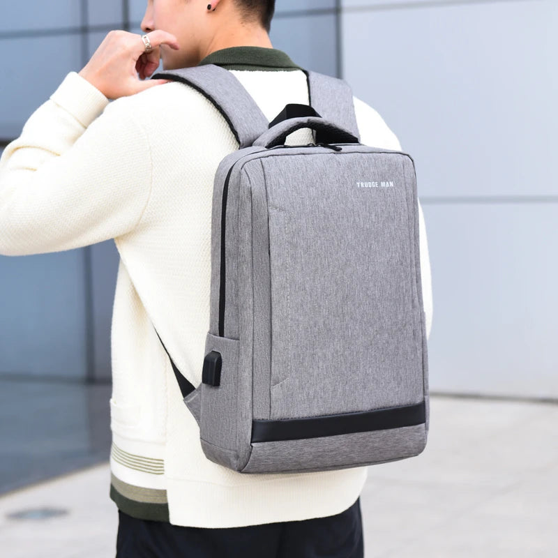 Men's Business Notebook Backpack USB Charging Waterproof Bag