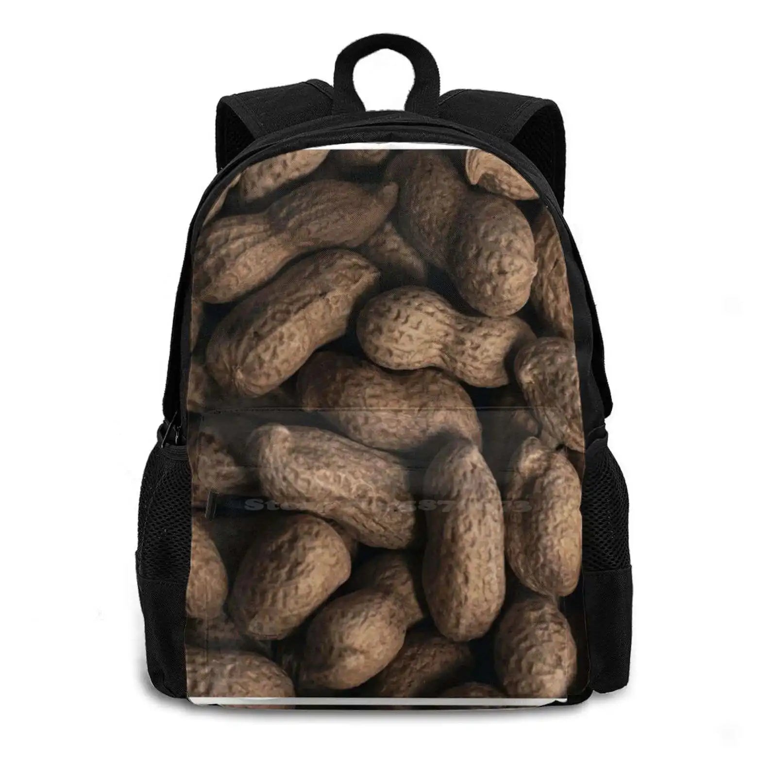 Student School Laptop Backpack Nuts Texture