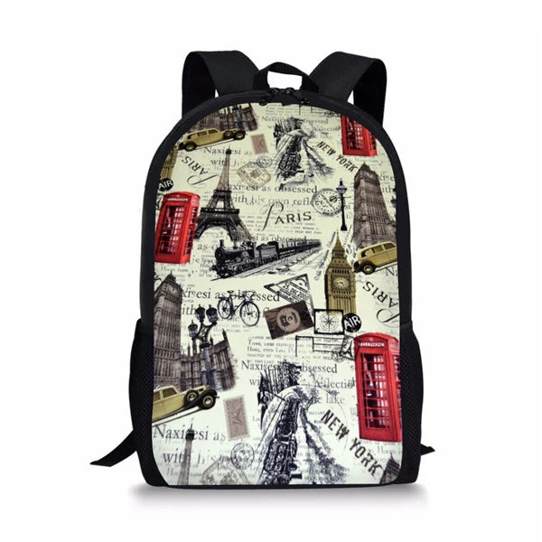 London Women School Backpack Personalized Bag