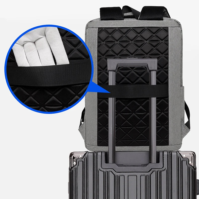 Waterproof Laptop Backpack with USB Charging Port, 15.6 Inch