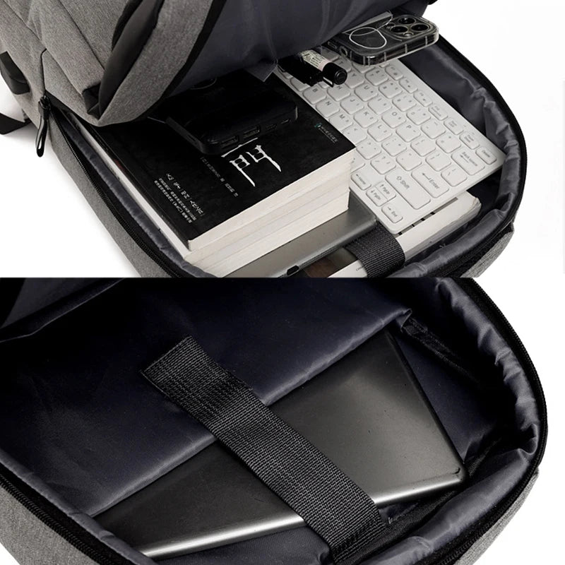 Waterproof Laptop Backpack with USB Charging Port, 15.6 Inch