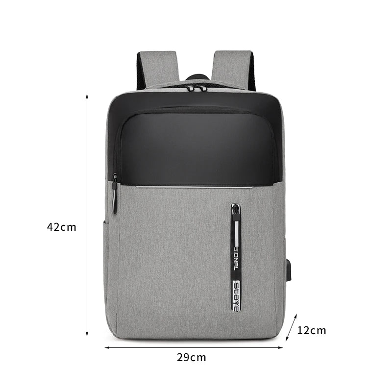 Waterproof Laptop Backpack with USB Charging Port, 15.6 Inch