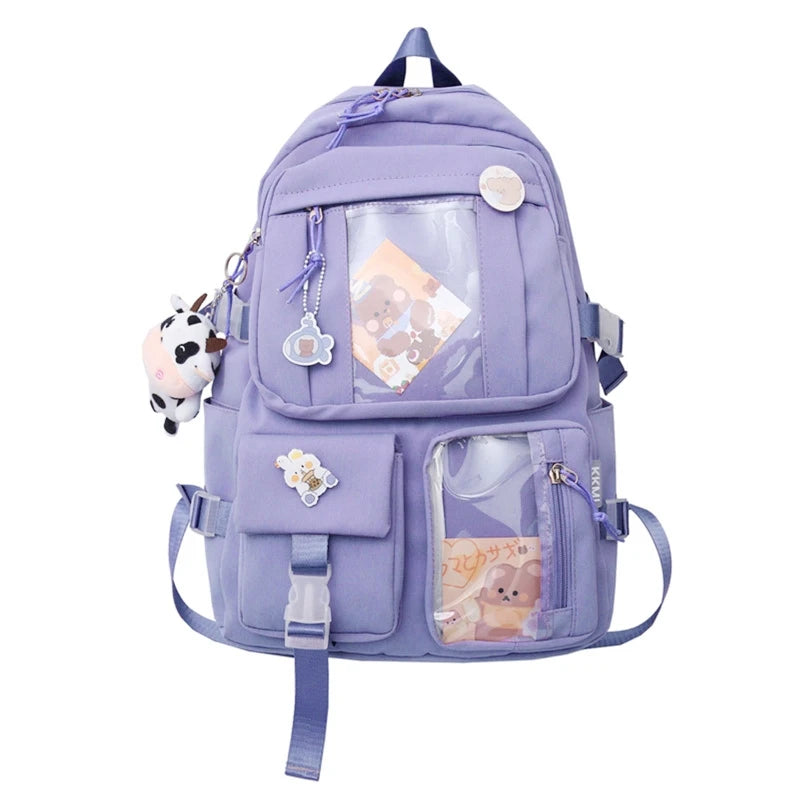 Nylon Students Schoolbag Shoulder Tote Bag Casual Daypack