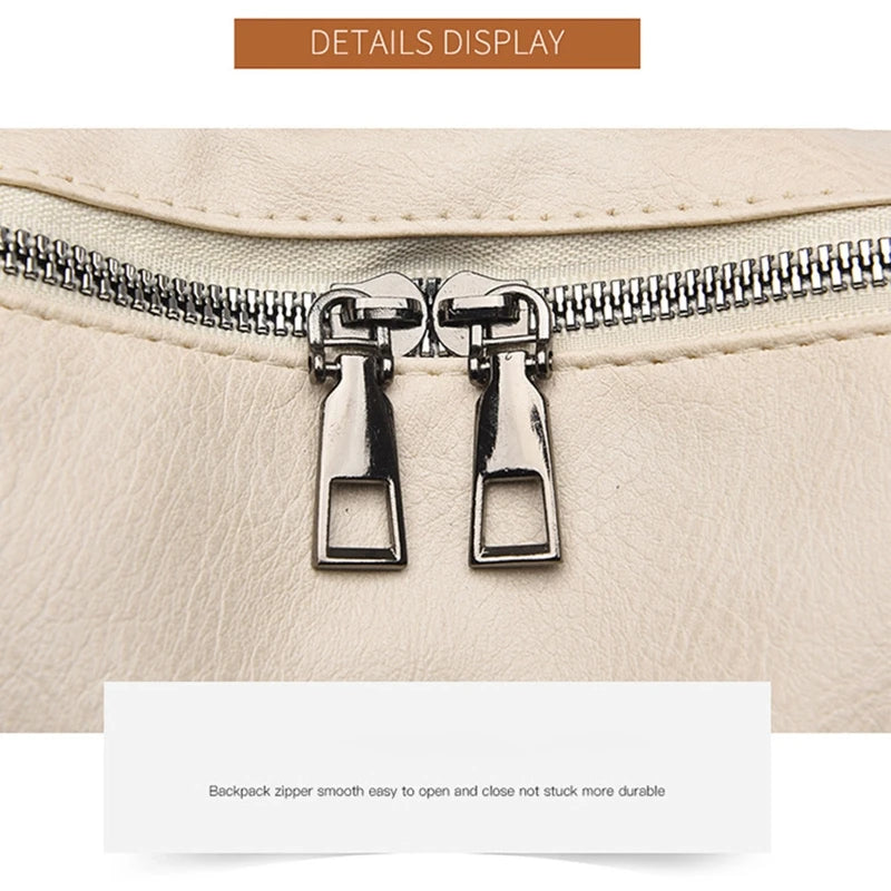 Backpack Purse for Women PU Leather School Bag Travel Large Daypack