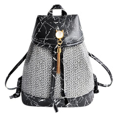 Patterned Stone Drawstring Backpack for Men & Women