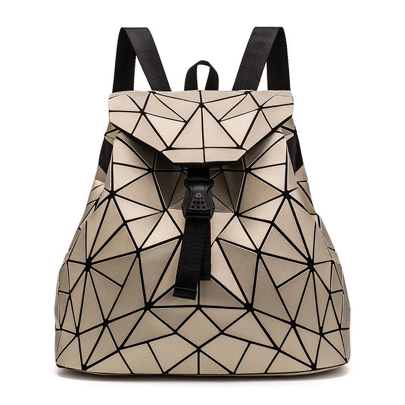 Silver School Beach Backpacks Hologram Back Pack for Women