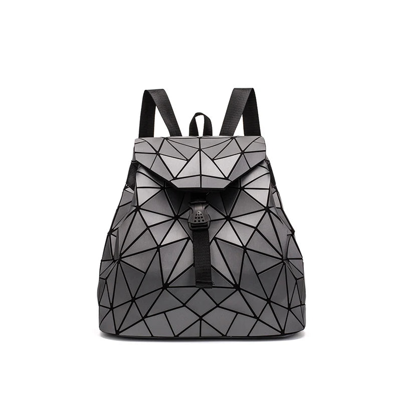 Silver School Beach Backpacks Hologram Back Pack for Women
