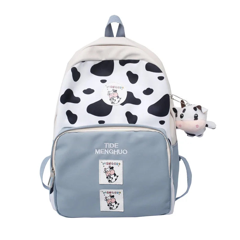 Cow Pattern Student Bag Personalized Computer Backpack