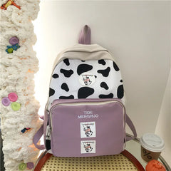 Cow Pattern Student Bag Personalized Computer Backpack