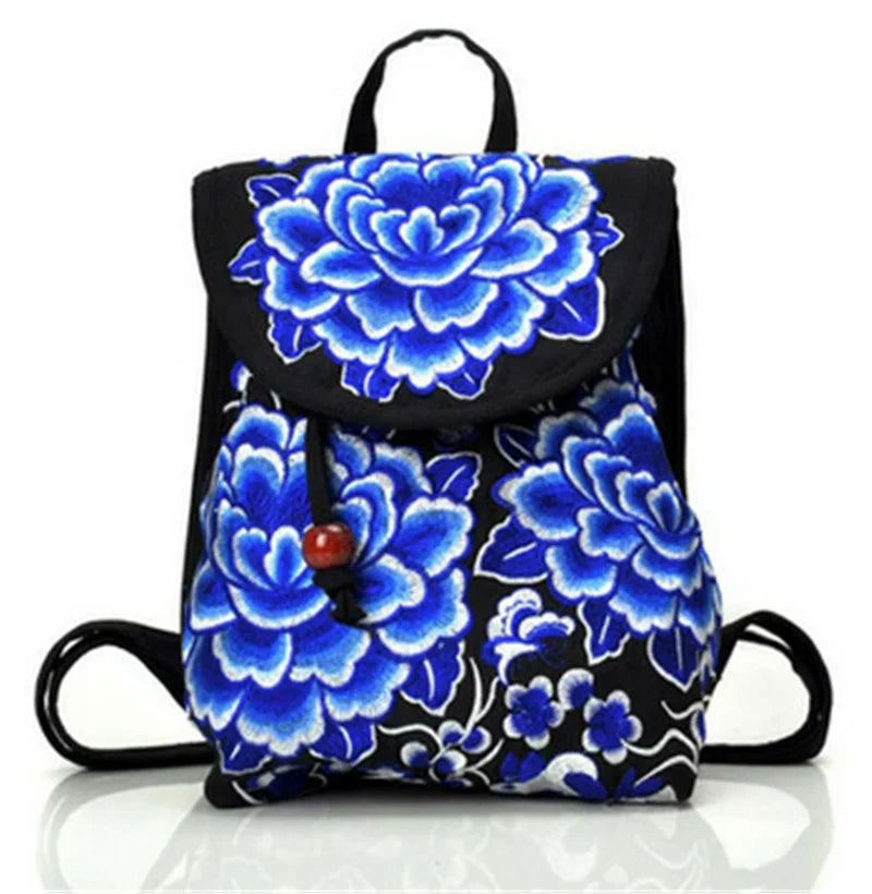 Folk-Custom Embroidery Ethnic Style School Bag for Women